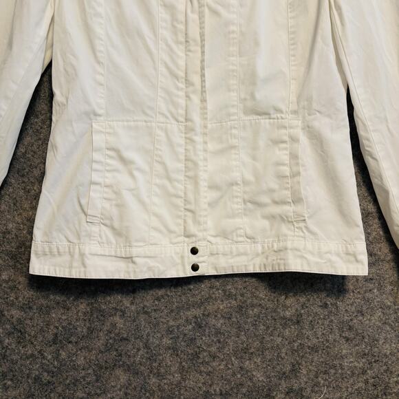 Max Mara Weekend Jacket Women Size 8 White Long Sleeve Lightweight Casual Cotton - Picture 4 of 14